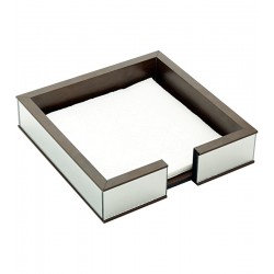 Porta Guardanapo 15x15x4,5cm Espelhado de Madeira